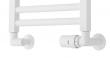 TVS Ventils�t type 120 m/returtermostat, h�jre, vinkell�bende - Hvid