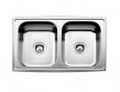 Intra Horizon HZ815D dobbelt k�kkenvask - Rustfrit st�l