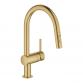 Grohe NEW Minta k�kkenbatteri m/udtr�k og Dual spray - B�rstet Cool Sunrise