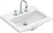 V&B Hommage 63 h�ndvask t/nedf�ldning - 3 hanehuller - Ceramic+