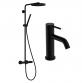 hansgrohe Pulsify S Puro 1jet & Tecturis komplet pakke til badev�relset - Mat sort