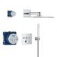 Grohe SmartControl 310 komplet brusesystem til indbygning - Firkantet