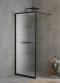 Cass�e fast brusev�g - Mat sort ramme/Riftlet glas - 95 cm