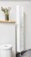 Cass�e drejeskab m/spejl og hylder - Mat hvid