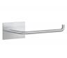 Beslagsboden toiletpapirholder - Kantet roset - Selvkl�bende - Rustfrit st�l