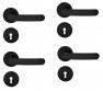 Beslagsboden Basic indend�rs d�rgreb B727 - Mat sort - S�t � 4 stk