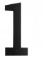 Beslagsboden husnummer 1 - Sort rustfrit st�l