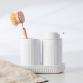 Beslagsboden Wave s�t m/s�bedispenser og krus - Mat hvid