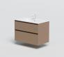 Str�mberg Lux 80 vaskeskab m/2 skuffer - Cocoa brun
