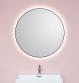 Cass�e Toscana spejl m/sort ramme, backlight og varme �90