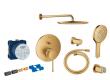 Grohe Essence komplet brusesystem m/Rainshower 310 og SmartActive t/indbygning - B�rstet Cool Sunrise