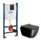 GSI Pura Ardesia 50 toiletpakke inkl. s�de m. softclose, cisterne og mat sort betjening