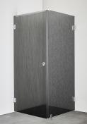 Hafa Infinity bruseniche m/fast v�g - Lace glas - Krom - 90x90 cm
