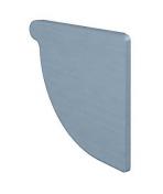 Rheinzink endebund til højre 333 mm 1/4-rund. Til lodning. prePatina ECO ZINC blaugrau