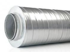 Lindab lyddæmper SLU Ø100 x 600 mm 50 mm isolering Lindab lyddæmper SLU Ø100 x 600 mm 50 mm isolering