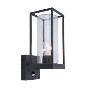 Lutec Tradition Flair 1 udend�rslampe til v�g m/sensor - Mat sort