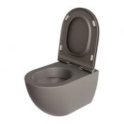 Lavabo Comoda rimless væghængt toilet inkl. EasyClean og sæde m/soft-close - Taupe