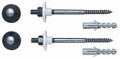 Duravit universal bef�stigelse til v�gmont. toilet eller bidet m/kapper - krom