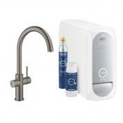 Grohe Blue Home k�kkenbatteri m/C-tud - B�rstet hard graphite