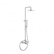 Strømberg Ligro Showerpipe til badekar, krom hovedbruser Ø 225mm, håndbruser