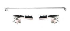 Van der P Forskydelig forh�ngstang v�g-til-glas 8-10mm (600)970-1150mm - Krom