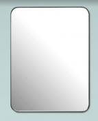 Cass�e spejl m/sort ramme - 120x80 cm - Vendbart