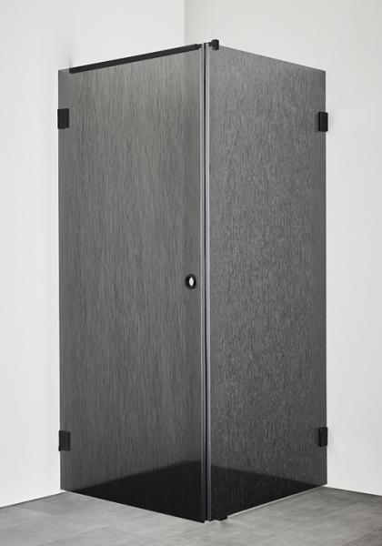 Hafa Infinity bruseniche m/fast v&aelig;g - Lace glas - Sort - 90x90 cm