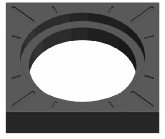 Lauridsen 315 x 100 mm firkantet karm m/ fals - H&oslash;j model