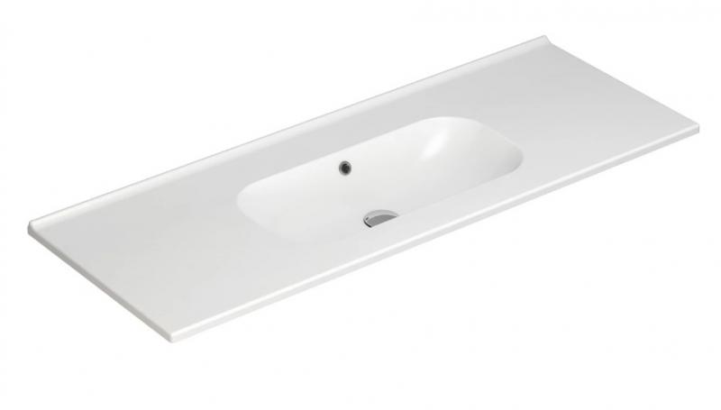 Dansani Luna Vask Kantate 121 cm porcel&aelig;n hvid u/hanehul