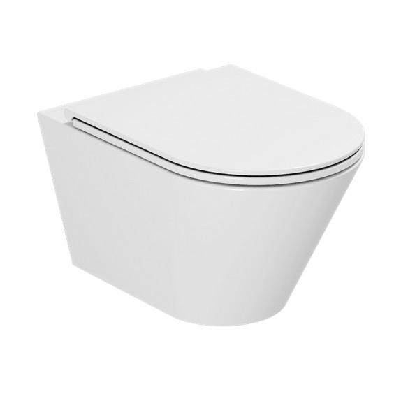 Lavabo Forma rimless v&aelig;gh&aelig;ngt toilet inkl. s&aelig;de og Vortex skyl
