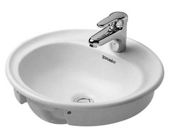 Duravit Manua &Oslash;48 h&aring;ndvask t/nedf&aelig;ldning - 1 hanehul - Med overl&oslash;b