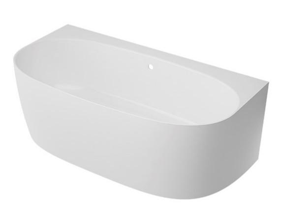 Str&oslash;mberg Arden Back-To-Wall badekar 1600 x 860 mm - Mat hvid