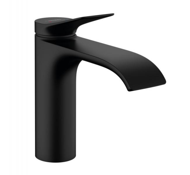Hansgrohe Vivenis 110 h&aring;ndvaskarmatur m/l&oslash;ft-op bundventil og CoolStart - Mat sort