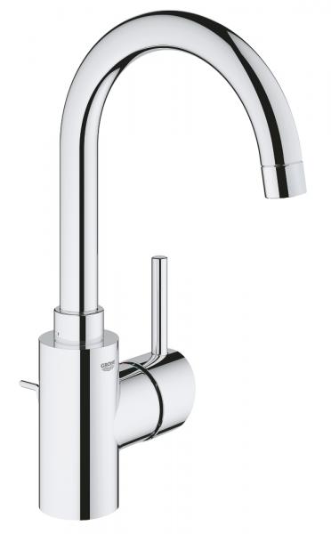 Grohe Concetto håndvaskarmatur m/løftestang og svingtud - Krom Grohe Concetto håndvaskarmatur m/løftestang og svingtud - Krom