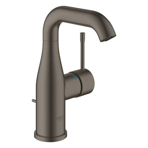 Grohe Essence New M h&aring;ndvaskarmatur m/bundventil - B&oslash;rstet hard graphite