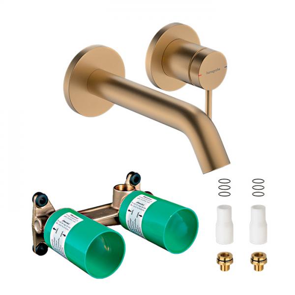 hansgrohe Tecturis S komplet h&aring;ndvaskarmatur til indbygning m/EcoSmart+ - 165 - B&oslash;rstet bronze