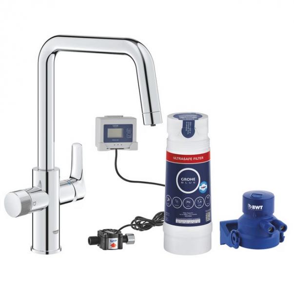 Grohe Blue Pure Start starts&aelig;t m/udtr&aelig;k og UltraSafe filter - Krom