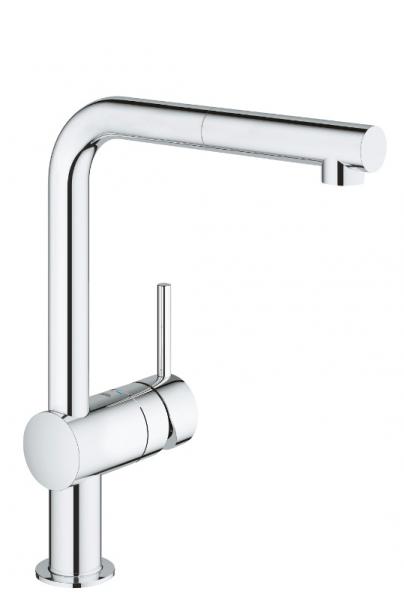 Grohe Minta køkkenarmatur m/udtræk og L-tud - Krom Grohe Minta køkkenarmatur m/udtræk og L-tud - Krom