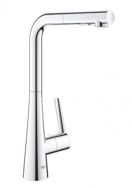 Grohe Zedra k&oslash;kkenarmatur m/udtr&aelig;k - Krom