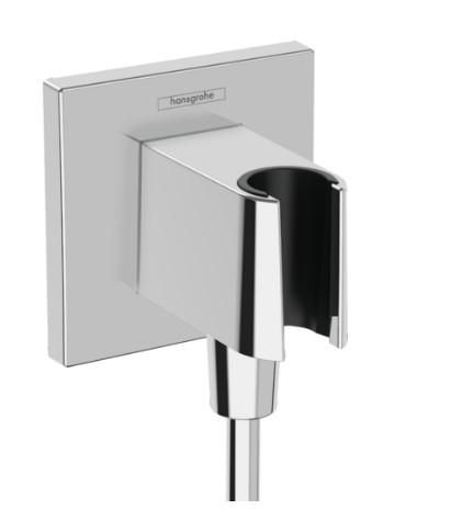 Hansgrohe FixFit E slangeudtag med bruserholder - Krom Hansgrohe FixFit E slangeudtag med bruserholder - Krom