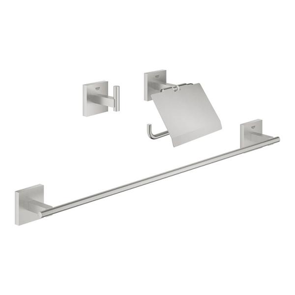 Grohe Start Cube badtilbeh&oslash;rss&aelig;t 3i1 - Supersteel