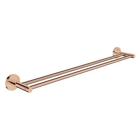 Grohe Essentials dobbelt h&aring;ndkl&aelig;deholder 600 mm - Poleret warm sunset