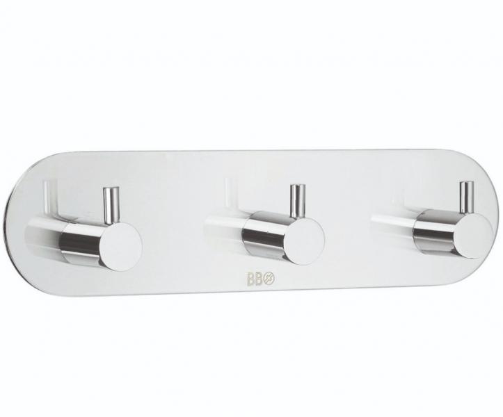 Beslagsboden selvkl&aelig;bende knager&aelig;kke m/tap - Rund - Krom