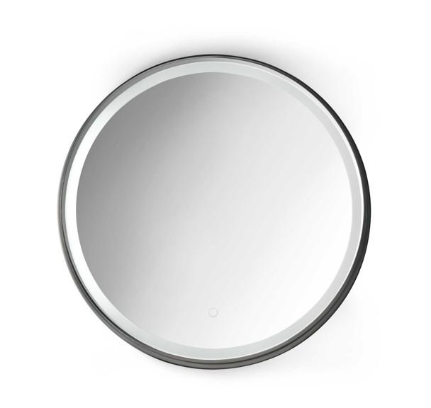 Bath Creator rundt spejl m/LED &Oslash;60 - Mat sort