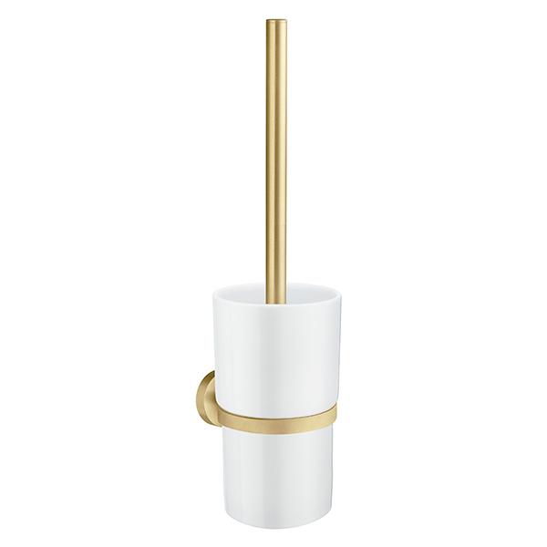 Smedbo Home toiletb&oslash;rste - B&oslash;rstet messing/porcel&aelig;n
