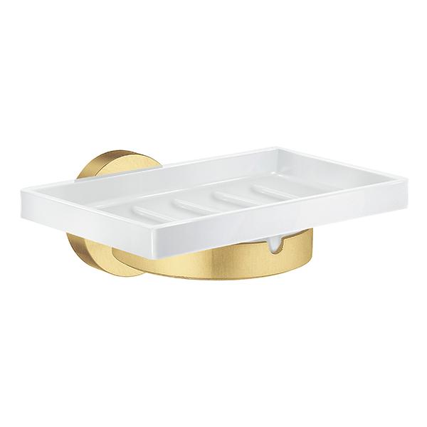 Smedbo Home s&aelig;besk&aring;l - B&oslash;rstet messing/porcel&aelig;n
