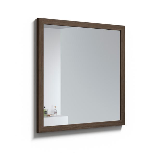 Str&oslash;mberg Rustic spejl m/ramme i massiv eg 80 x 80 - M&oslash;rk