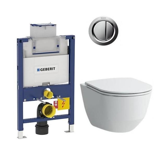 Laufen Pro Rimless Compact m/LCC toiletpakke inkl. lav cisterne, krom betjening og sæde m/soft-close Laufen Pro Rimless Compact m/LCC toiletpakke inkl. lav cisterne, krom betjening og sæde m/soft-close