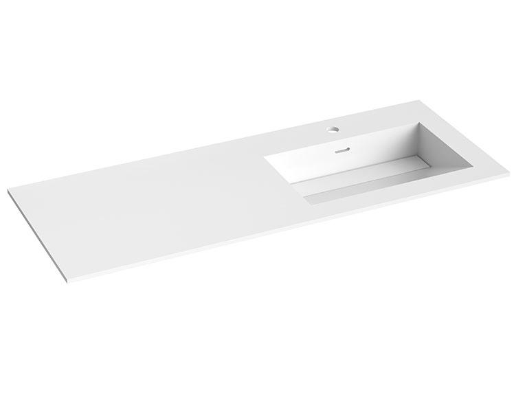 Strømberg Corian 120 møbelvask - Vask til højre - Mat hvid Strømberg Corian 120 møbelvask - Vask til højre - Mat hvid