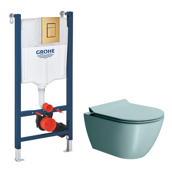 GSI Pura Ghiaccio 50 toiletpakke inkl. sæde m. softclose, cisterne og messing betjening GSI Pura Ghiaccio 50 toiletpakke inkl. sæde m. softclose, cisterne og messing betjening